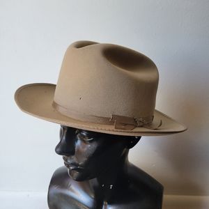 Open Road XXX Stetson Silver belly Vintage JBS Pin Size 7 with Box